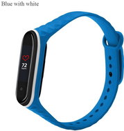 Structured two-tone bracelet for Mi Band 3/4 Color: Light Blue-White MIBANDCZX01075 - Watch Strap