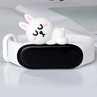 HappyLife Animals Bracelet for Xiaomi Mi Band 2/3/4/5/6 Color: White Bracelet + Rabbit, P - Watch Strap