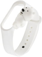 HappyLife Animals Bracelet for Xiaomi Mi Band 2/3/4/5/6 Color: White Bracelet + Teddy Bear, P - Watch Strap