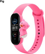 HappyLife Animals bracelet for Xiaomi Mi Band 2/3/4/5/6 Color variant: pink bracelet + piggy, - Watch Strap