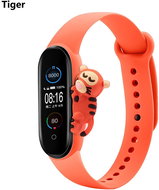 HappyLife Animals Bracelet for Xiaomi Mi Band 2/3/4/5/6 Color: Orange Bracelet + Tiger, P - Watch Strap