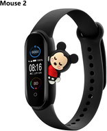 HappyLife Animals Bracelet for Xiaomi Mi Band 2/3/4/5/6 Color: Black Bracelet + Mouse, Pro - Watch Strap