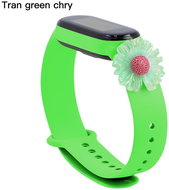 HappyLife Animals Bracelet for Xiaomi Mi Band 2/3/4/5/6 Color: Green + Flower, For Device - Watch Strap