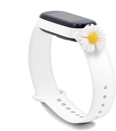 HappyLife Animals bracelet for Xiaomi Mi Band 2/3/4/5/6 Color: White + Daisy small white - Watch Strap