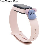 HappyLife Animals Bracelet for Xiaomi Mi Band 2/3/4/5/6 Color: Sand Pink + Mouse heads - Watch Strap