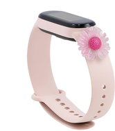 HappyLife Animals Bracelet for Xiaomi Mi Band 2/3/4/5/6 Color: Sand Pink + Daisy - Watch Strap