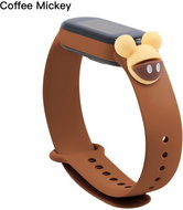HappyLife Pets Bracelet for Xiaomi Mi Band 2/3/4/5/6 Color: Brown + Mickey symbol, Pro - Watch Strap