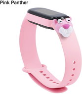HappyLife Animals bracelet for Xiaomi Mi Band 2/3/4/5/6 Color variant: light pink + Pink Panther, - Watch Strap