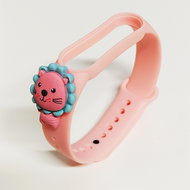 HappyLife Animals Bracelet for Xiaomi Mi Band 2/3/4/5/6 Color: Sandy Pink + Lion, Pr - Watch Strap