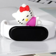 HappyLife Animals Bracelet for Xiaomi Mi Band 2/3/4/5/6 Color: White Bracelet + Hello Kitty - Watch Strap