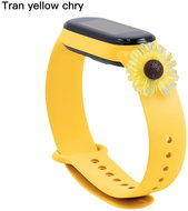 HappyLife Animals bracelet for Xiaomi Mi Band 2/3/4/5/6 Color: Yellow + Daisy transparent - Watch Strap
