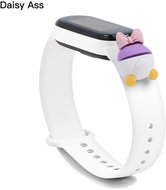 HappyLife Pets Bracelet for Xiaomi Mi Band 2/3/4/5/6 Color: White + Duck tail, Pro - Watch Strap