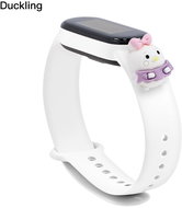 HappyLife Animals bracelet for Xiaomi Mi Band 2/3/4/5/6 Color: White + chick white, For P - Watch Strap