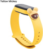 HappyLife Pets Bracelet for Xiaomi Mi Band 2/3/4/5/6 Color: Yellow + Mickey symbol, Pro - Watch Strap