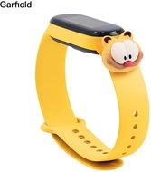HappyLife Animals bracelet for Xiaomi Mi Band 2/3/4/5/6 Color variant: yellow bracelet + Garfield, - Watch Strap