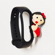 HappyLife Pets Bracelet for Xiaomi Mi Band 2/3/4/5/6 Color: Black + baby, For Device - Watch Strap