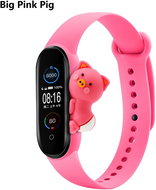 HappyLife Animals bracelet for Xiaomi Mi Band 2/3/4/5/6 Color variant: pink + piglet larger, P - Watch Strap