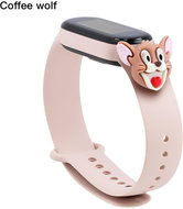 HappyLife Animals Bracelet for Xiaomi Mi Band 2/3/4/5/6 Color: Sand Pink Bracelet + J - Watch Strap