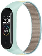 HappyLife SportNylon replacement strap for Mi band 3/4/5/6 Color: Turquoise-Grey-Yellow MIB - Watch Strap