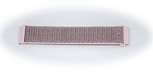 Nylon replacement strap 22 mm Colour: pink grey - Watch Strap - Main image