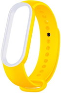 HappyLife Two-colour replacement bracelet for Mi band 5/6 Colour: Yellow-White MIBANDCZX01527 - Watch Strap