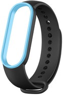 HappyLife Two-colour replacement bracelet for Mi band 5/6 Colour: Black-Blue MIBANDCZX01518 - Watch Strap