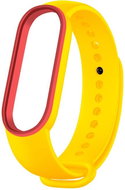 HappyLife Two-colour replacement bracelet for Mi band 5/6 Colour: Yellow-Red MIBANDCZX0152 - Watch Strap