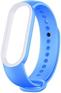 HappyLife Two-colour replacement bracelet for Mi band 5/6 Colour: Light Blue-White - Watch Strap