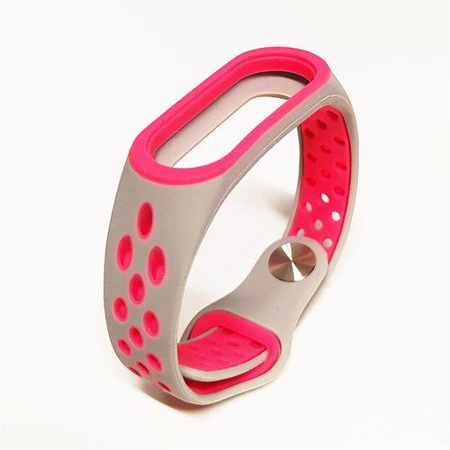 Soft perforated for 3 / 4 Colour variant: grey-pink MIBANDCZX01552 - Watch Strap - Main image
