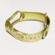 Lizards engraved bracelet for Mi band 3/4/5/6 Size: Mi band 3/4, Color: Gold MIBA - Watch Strap