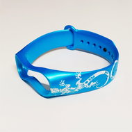 Lizards engraved bracelet for Mi band 3/4/5/6 Size: Mi band 3/4, Color: Blue meta - Watch Strap