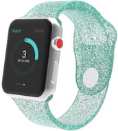 Transparent Glitter Bracelet Apple Watch 38/40mm and 42/44mm Size: 38/40mm, Color: Green - Watch Strap