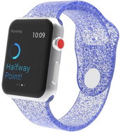 Transparent Glitter Bracelet Apple Watch 38/40mm and 42/44mm Size: 42/44mm, Color: Blue - Watch Strap