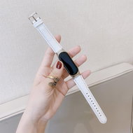 Leather quilted on Mi Band 5/6 Color variant: white silver MIBANDCZX01650 - Watch Strap