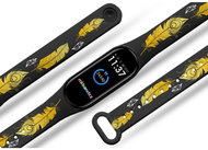 Feather yellow replacement wristband for Mi band 2/3/4/5/6 Color variant: Black, For Device: Xiaomi  - Watch Strap