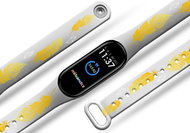 Feather yellow replacement wristband for Mi band 2/3/4/5/6 Color variant: White, For Device: Xiaomi  - Watch Strap