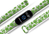 Mi-band.cz Four Leaf Clover for Happiness replacement bracelet for Mi band 3/4/5/6 Color: White, Pro - Watch Strap