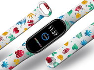 Mi-band.cz Tropical plants replacement bracelet for Mi band 3/4/5/6 Color: White, For Accessories - Watch Strap