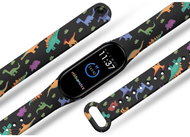 Mi-band.cz Dinosaurs replacement bracelet for Mi band 3/4/5/6 Color: Black, For Device: Xi - Watch Strap