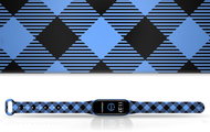 Mi-band.cz Plaid bracelet replacement bracelet for Mi band 3/4/5/6 Color variant: Light Blue, P - Watch Strap