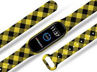 Mi-band.cz Plaid bracelet replacement bracelet for Mi band 3/4/5/6 Color: Yellow, For Accessories - Watch Strap