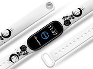 Black rose replacement bracelet for Mi band 2/3/4/5/6 Color variant: White, For Device: Xiaomi Mi ba - Watch Strap