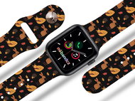 Mi-band.cz Autumn forest animals strap for Apple watch Color: Black, Size: 38/40mm MIBANDCZX02959 - Watch Strap