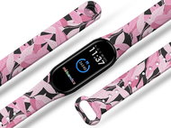 Mi-band.cz Pink leaves replacement bracelet for Mi band 2/3/4/5/6 Color variant: white, For Device: - Watch Strap