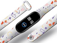 Mi-band.cz Geometric shapes bracelet replacement bracelet for Mi band 3/4/5/6 Color variant: White,  - Watch Strap