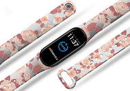 Mi-band.cz Pink flowers bracelet replacement bracelet for Mi band 2/3/4/5/6 Color: Black, Pr - Watch Strap