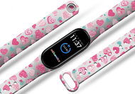Mi-band.cz Pink and blue hearts replacement bracelet for Mi band 3/4/5/6 Color variant: white, For P - Watch Strap