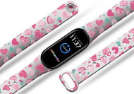 Mi-band.cz Pink and blue hearts replacement bracelet for Mi band 3/4/5/6 Color: Black, Pro - Watch Strap
