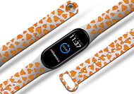 Mi-band.cz Orange hearts replacement bracelet for Mi band 3/4/5/6 Color variant: black, For Accessor - Watch Strap