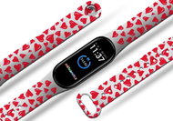 Mi-band.cz Red hearts replacement bracelet for Mi band 2/3/4/5/6 Color: Black, For Arrival - Watch Strap